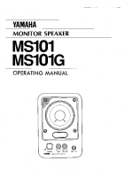Yamaha MS-101 - Owners Manual 